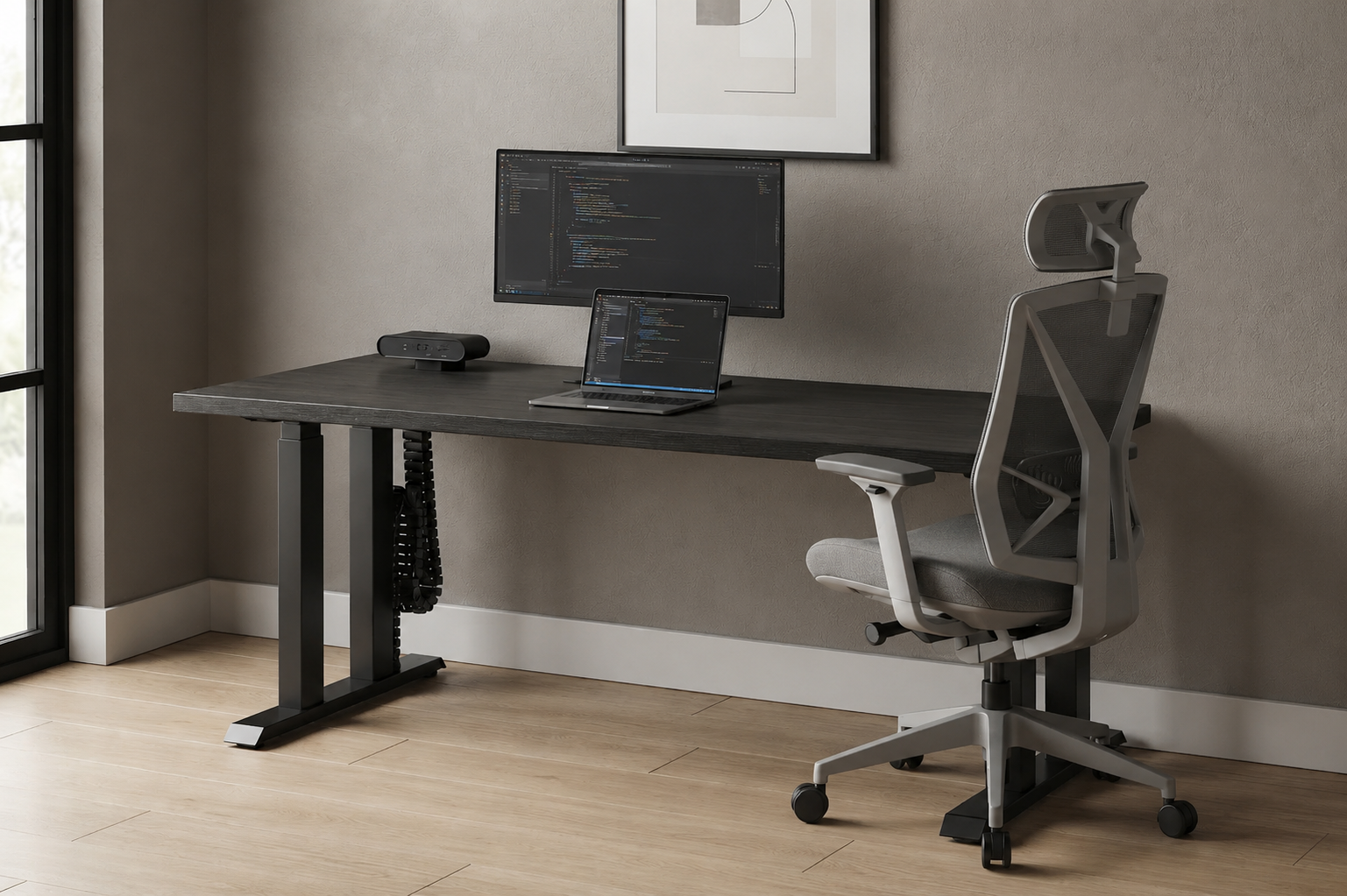 Axis Monolith height-adjustable office & computer desk — product view 5